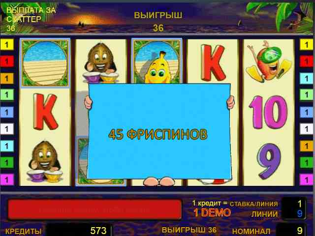 Бонусные вращения в аппарате Бананы Едут на Багамы Фри-спины в слоте Banans go Bahamas